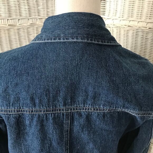 Blassport Vtg Button Pocket Denim Jean Jacket S - Picture 11 of 14